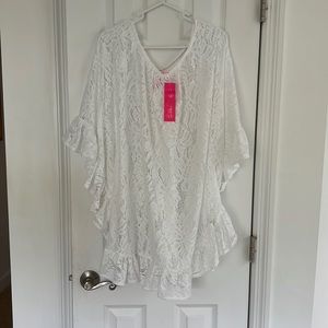 Lilly Pulitzer NWT white lace coverup size s/m